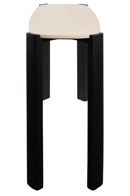 Palermo Cream Marble Top and Black Acacia Wood Console Table