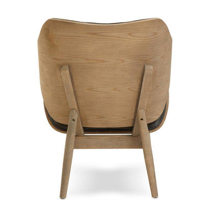 Vinsi Black Leather Effect Chair With Button Detail
