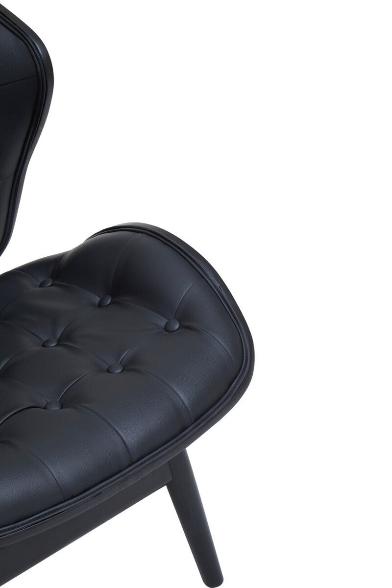 Vinsi Black Leather Effect Chair