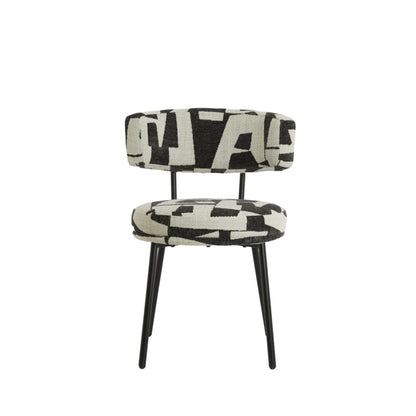 Harvie Cream & Black Dining Chair