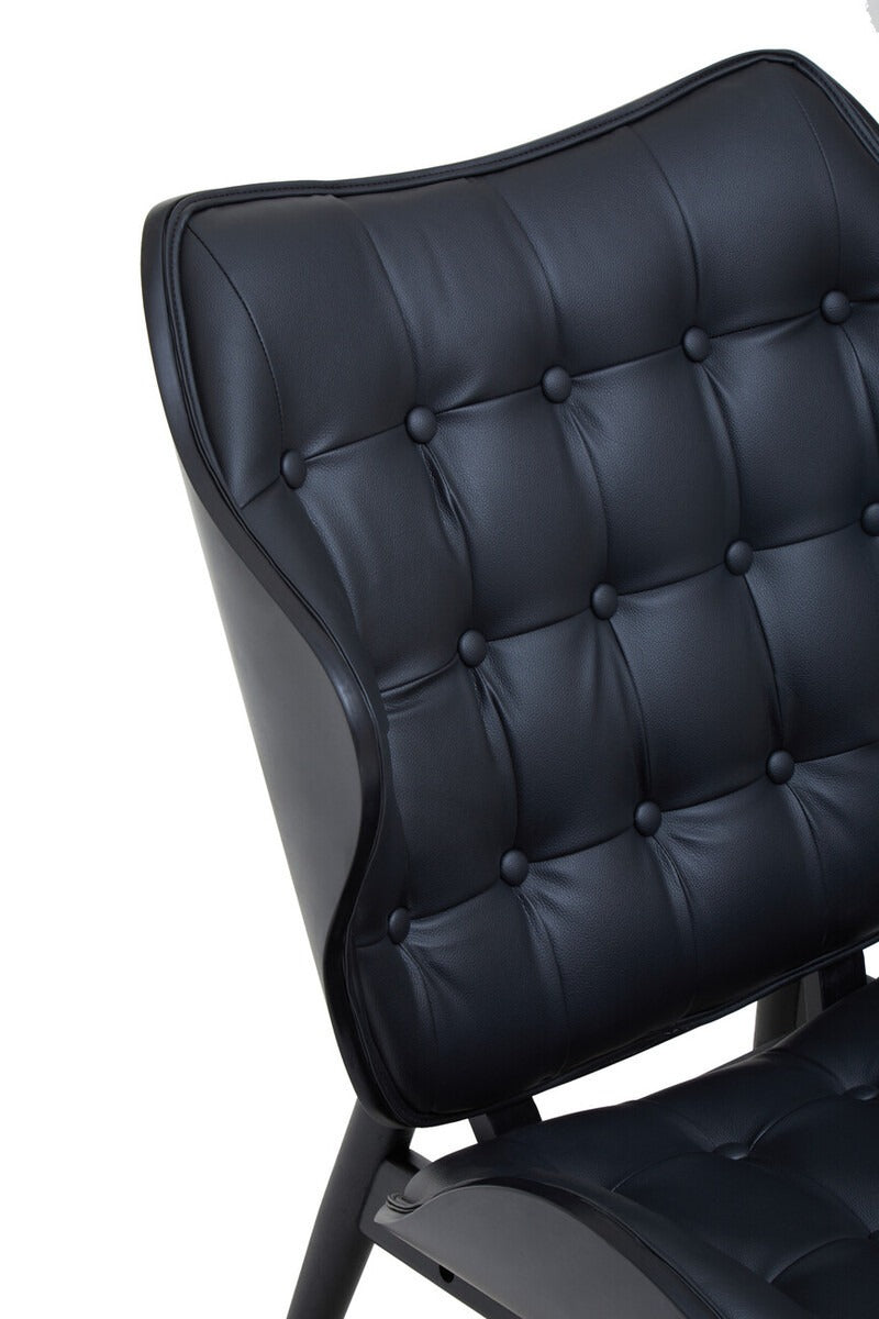Vinsi Black Leather Effect Chair