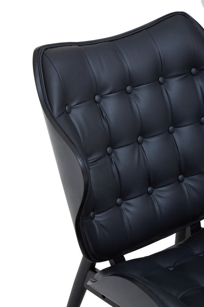 Vinsi Black Leather Effect Chair