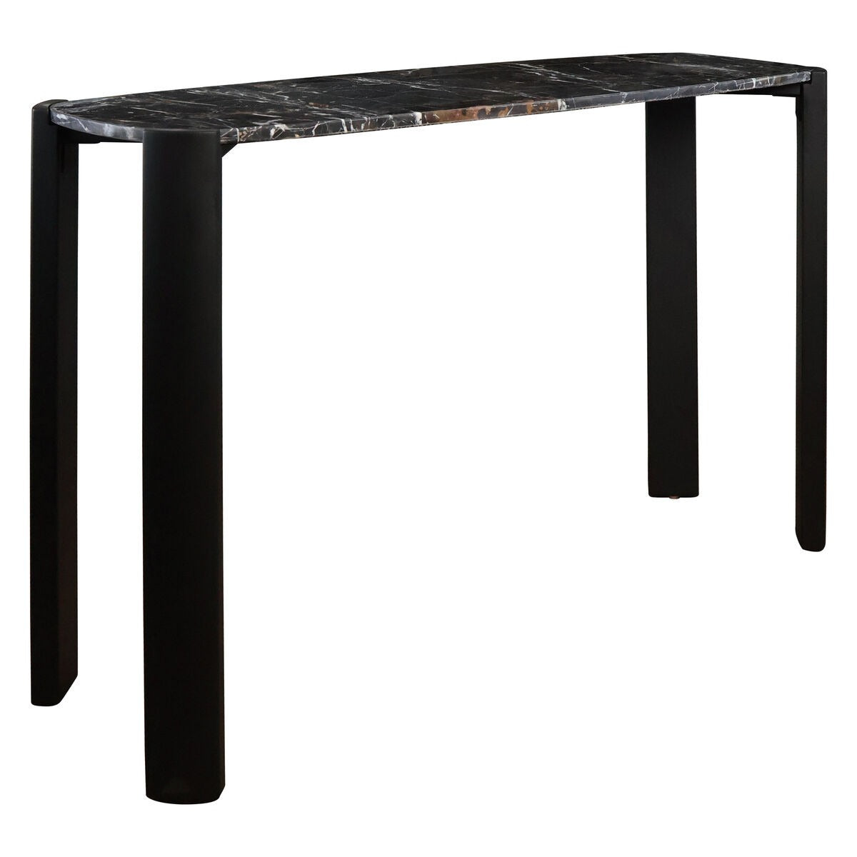 Palermo Black Marble Top and Acacia Wood Console Table