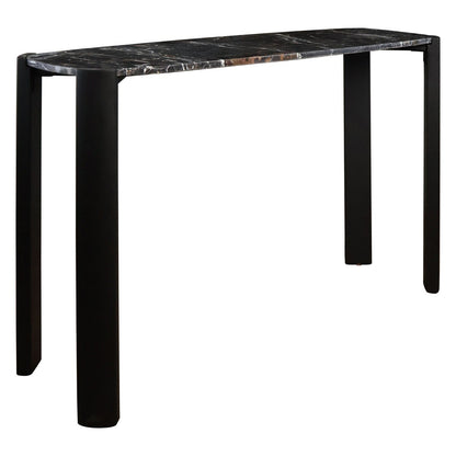 Palermo Black Marble Top and Acacia Wood Console Table