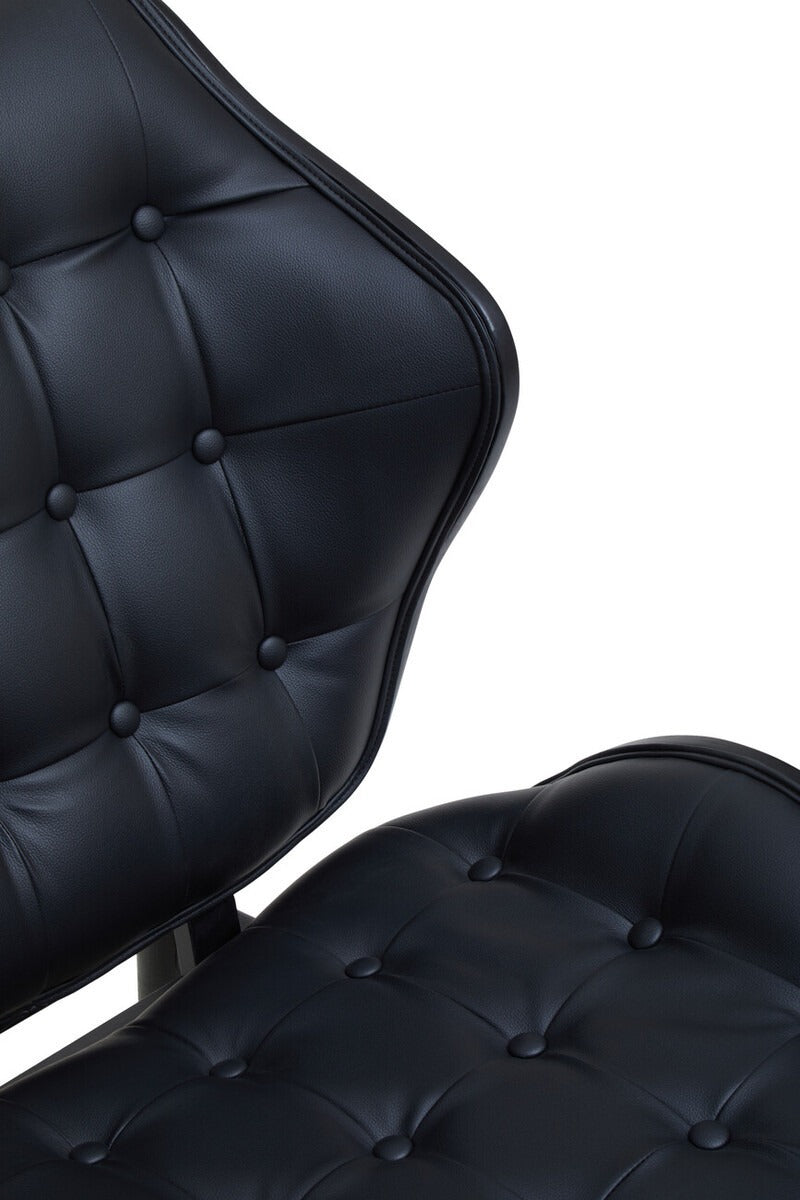 Vinsi Black Leather Effect Chair