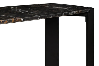 Palermo Black Marble Top and Acacia Wood Console Table