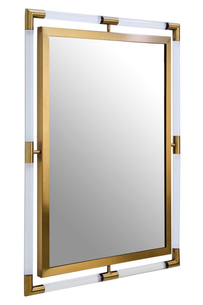 Cardona Wall Mirror with Clear and Matt Gold Frame
