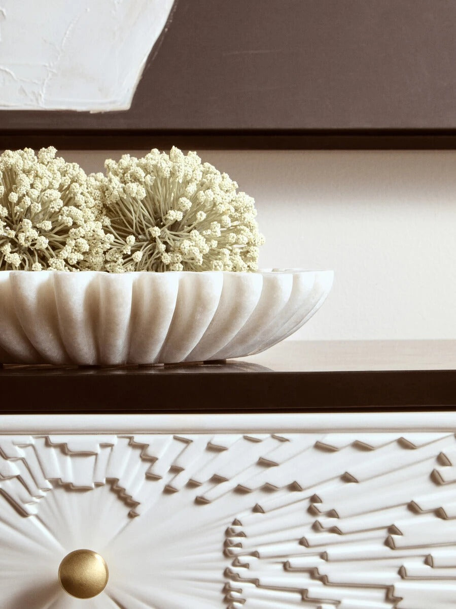 Savio Fluted Marble Bowl