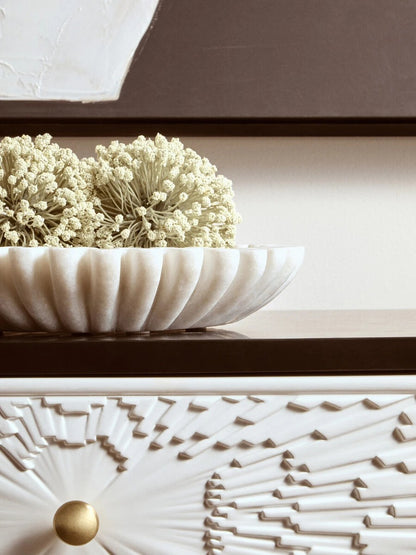Savio Fluted Marble Bowl