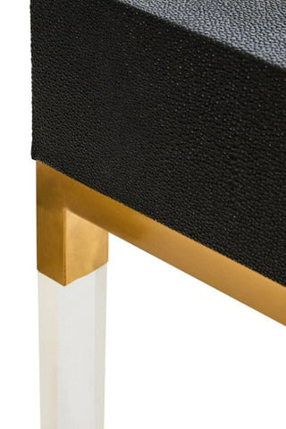 Cardona Black Shagreen Effect 2 Drawer Console Table