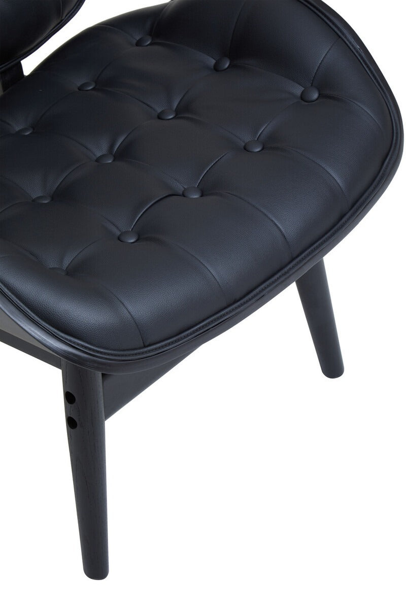 Vinsi Black Leather Effect Chair