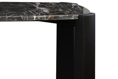 Palermo Black Marble Top and Acacia Wood Console Table