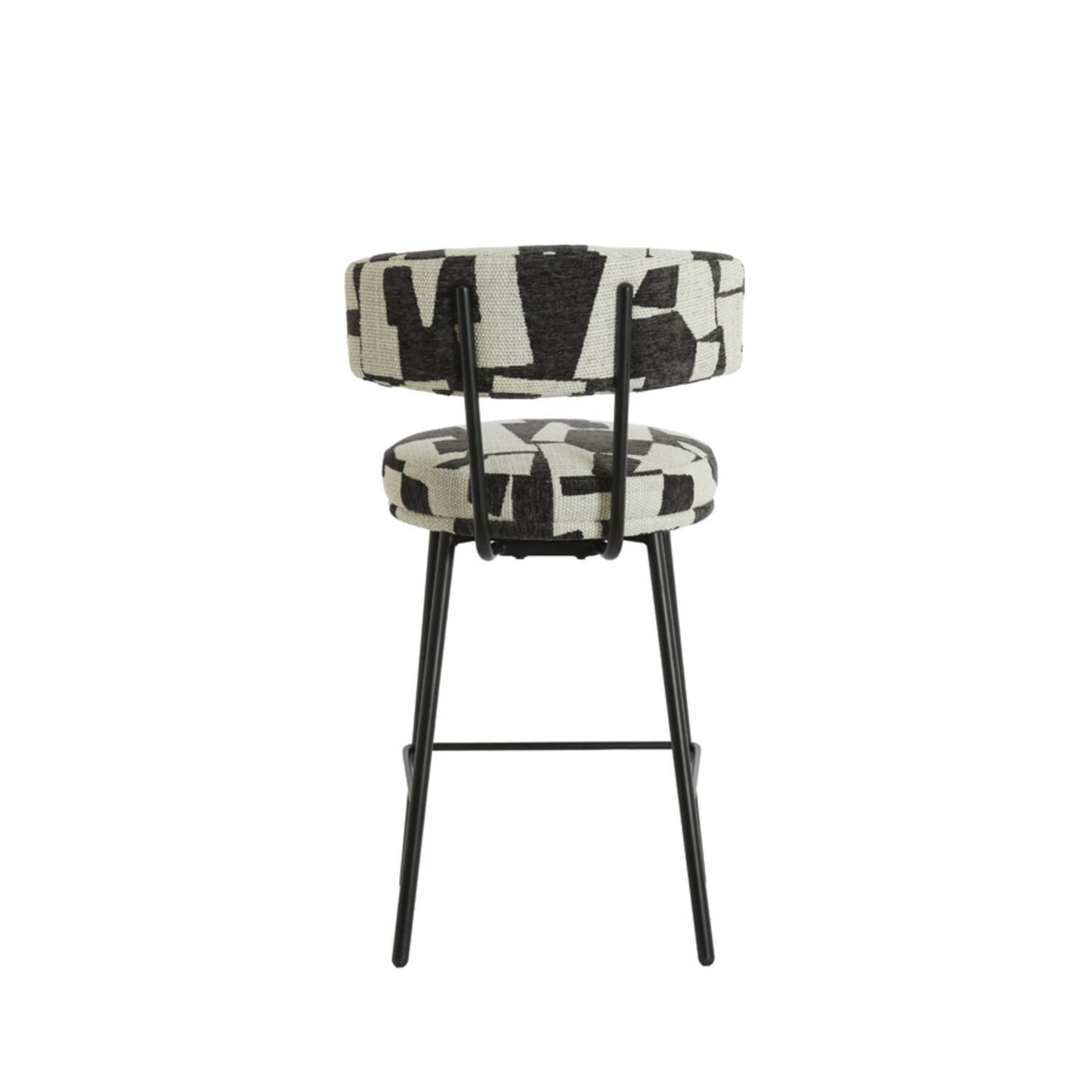 Harvie Cream & Black Bar Stool