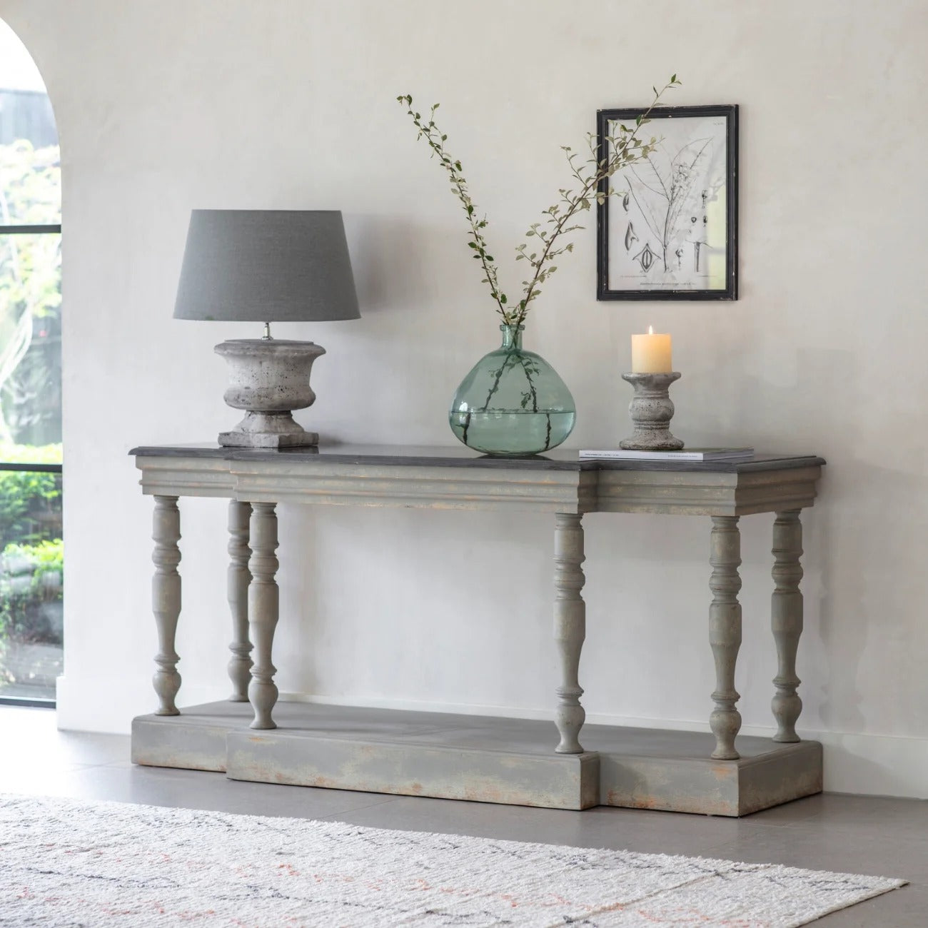 Collinson Stone Top Console Table