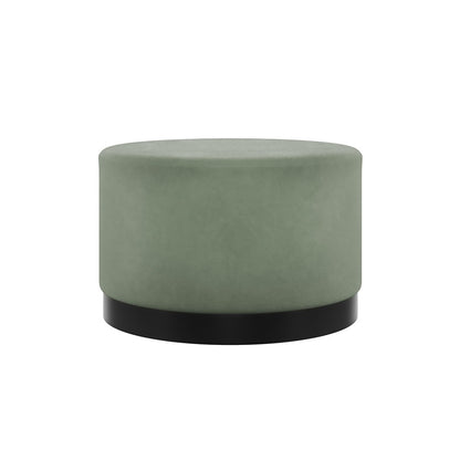 Lara Sage Velvet Pouffe