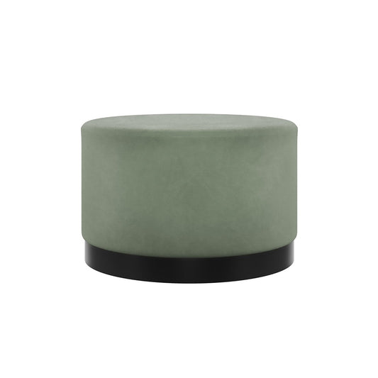 Lara Sage Velvet Pouffe