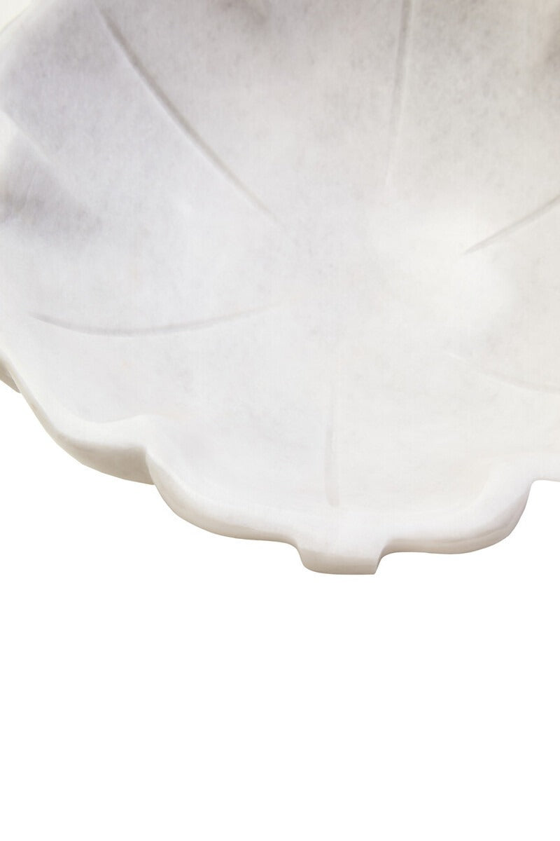 Zoro White Marble Lotus Bowl