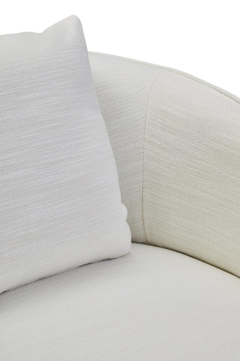 Bilani Cream Linen Effect Curved Chair