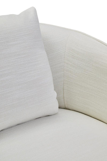 Bilani Cream Linen Effect Curved Chair