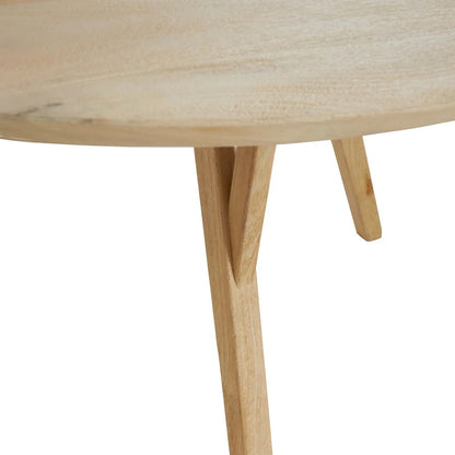 Quenza Mango Wood Round Dining Table - Natural