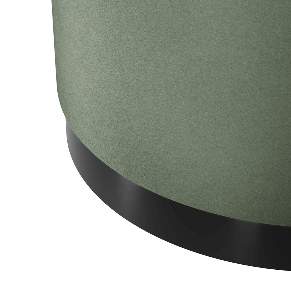 Lara Sage Velvet Pouffe