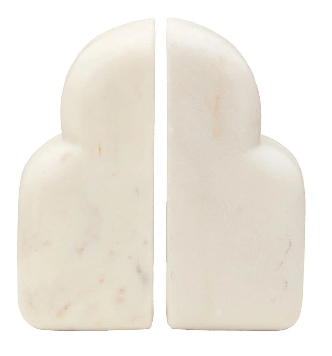 Savio White Marble Set of Two Bookends