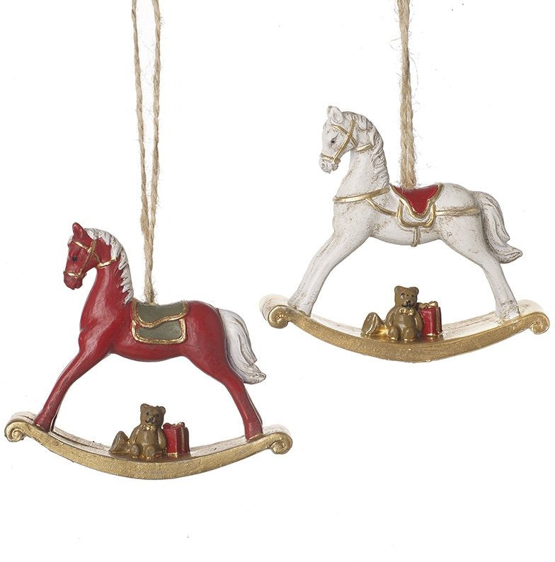 Red/White Rocking Horse Hangers