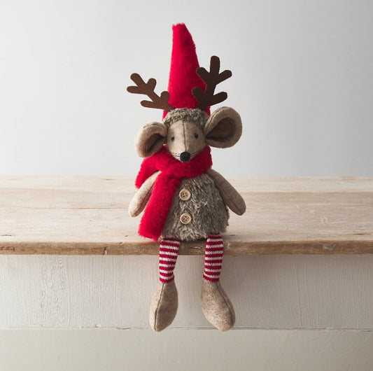 40cm Nordic Mouse With Antlers