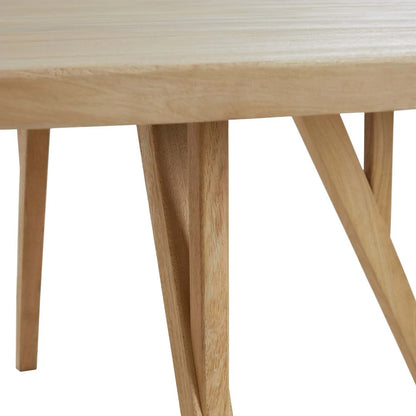 Quenza Mango Wood Round Dining Table - Natural