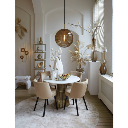 Leyda marble white-antique bronze Dining Table