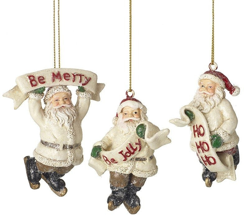 3/A White Santa Claus Decorations, 8.5cm