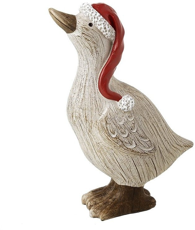 13.5cm Duck In Santa Hat Figurine