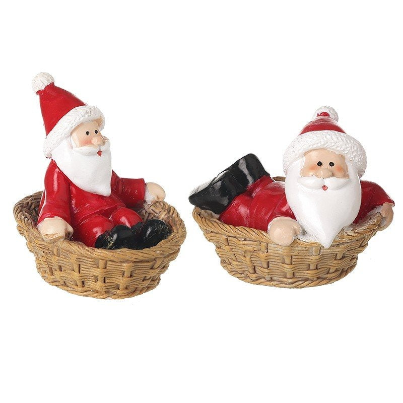 Santa in a Basket Mix, 5.5cm
