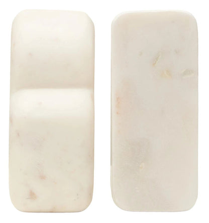 Savio White Marble Set of Two Bookends