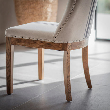 Monroe Blue Stripe Dining Chair
