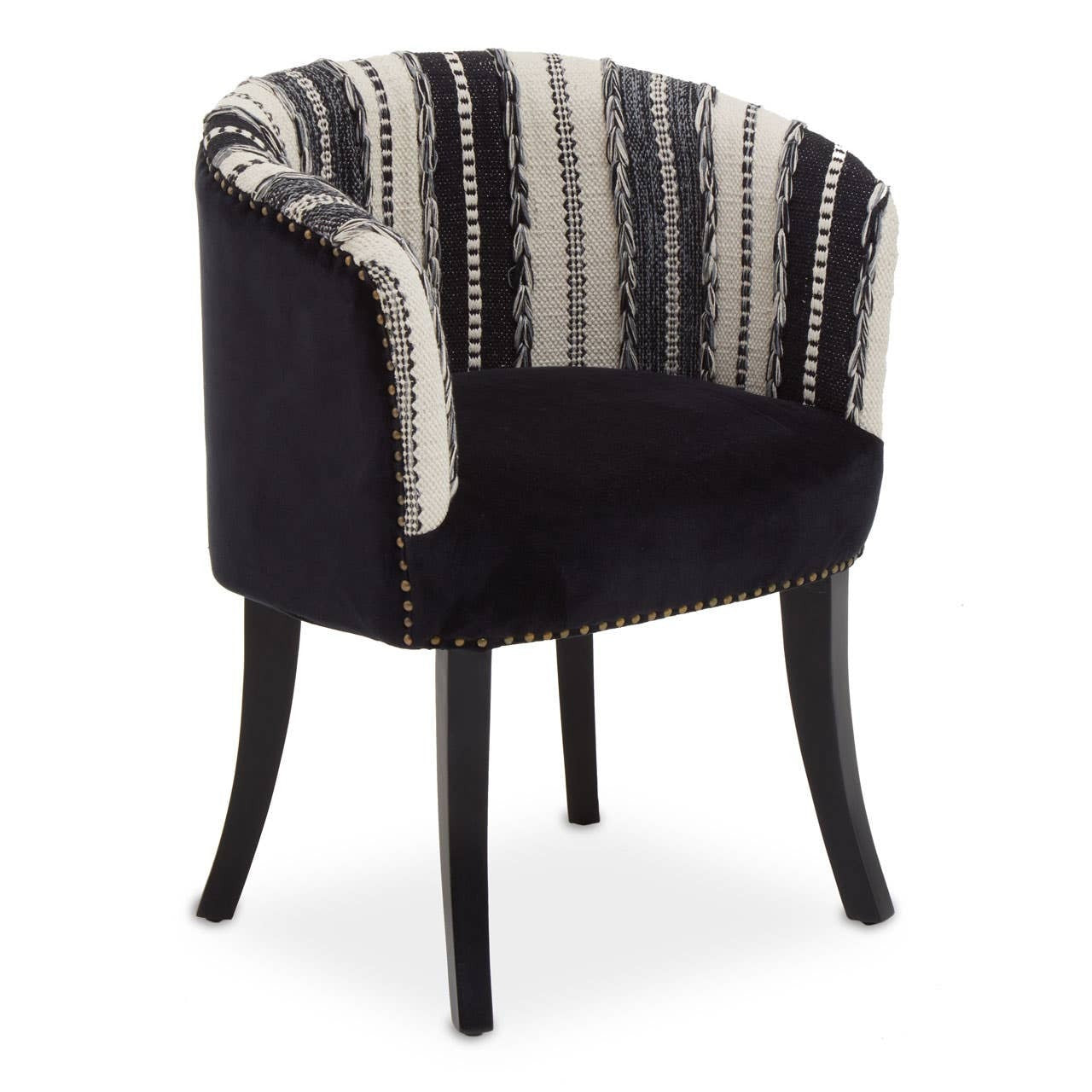 Cefena Black and White Chair