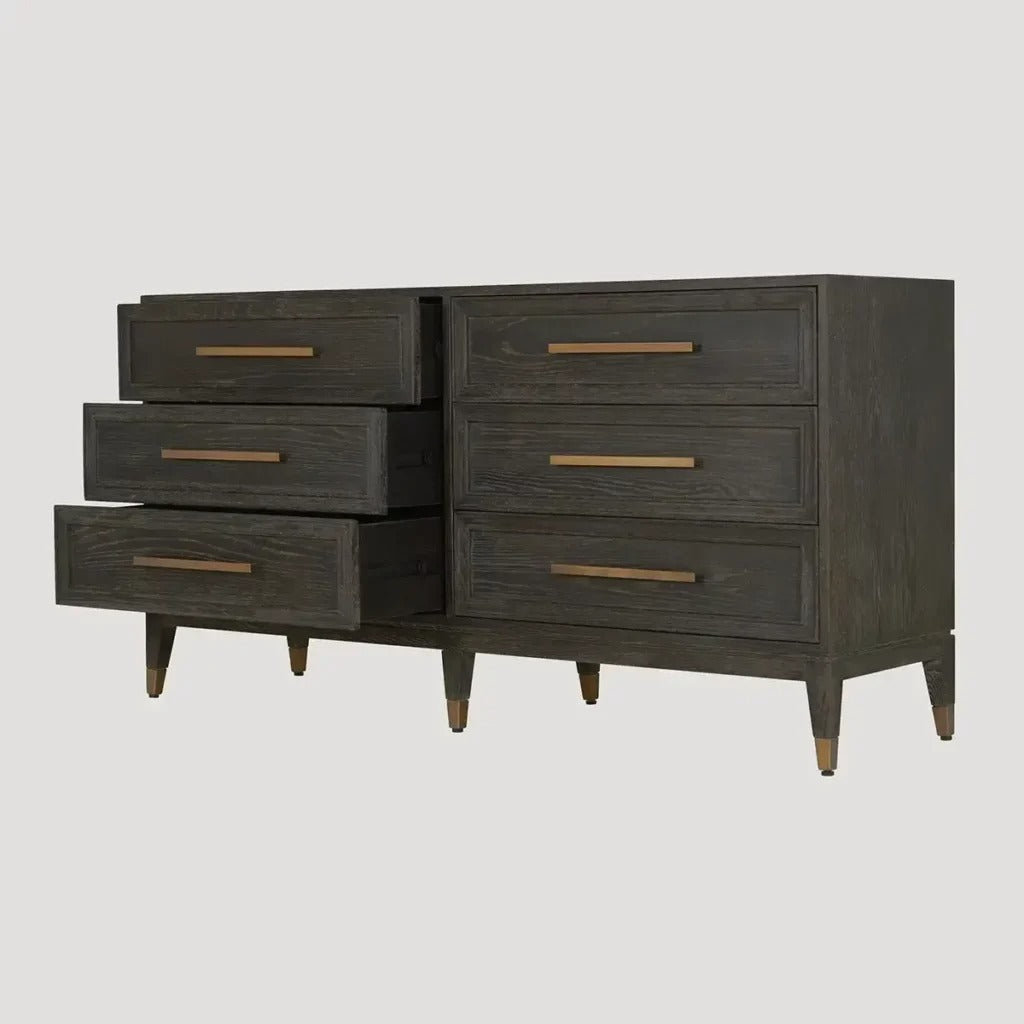 Renmin 6 Drawer Chest Carbon Oak