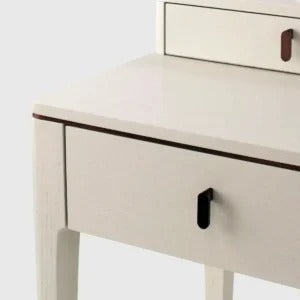 Studio Desk with 5 drawers in White Ash