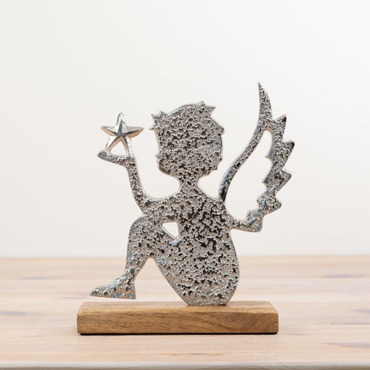 Silver Angel Ornament, 25cm