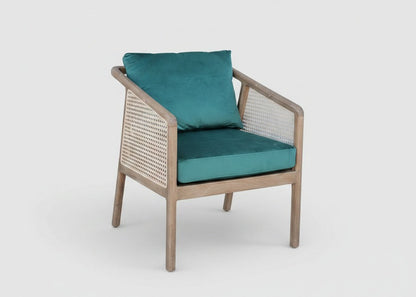 Rattan Occasional Chair In Green
