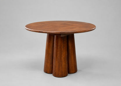 Rakhi Wooden Round Dining Table Wood Base