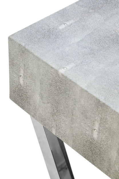 Cardona Two Drawer Grey Shagreen Effect Console Table
