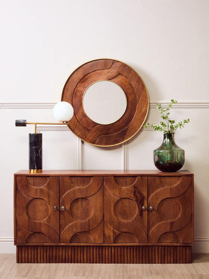 Siva Four Door Hammered Sideboard