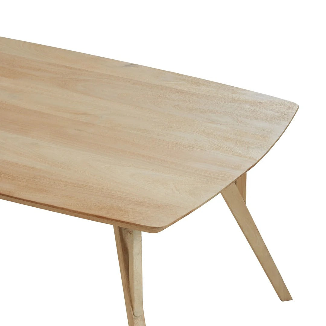 Quenza Mango Wood Rectangular Dining Table - Natural