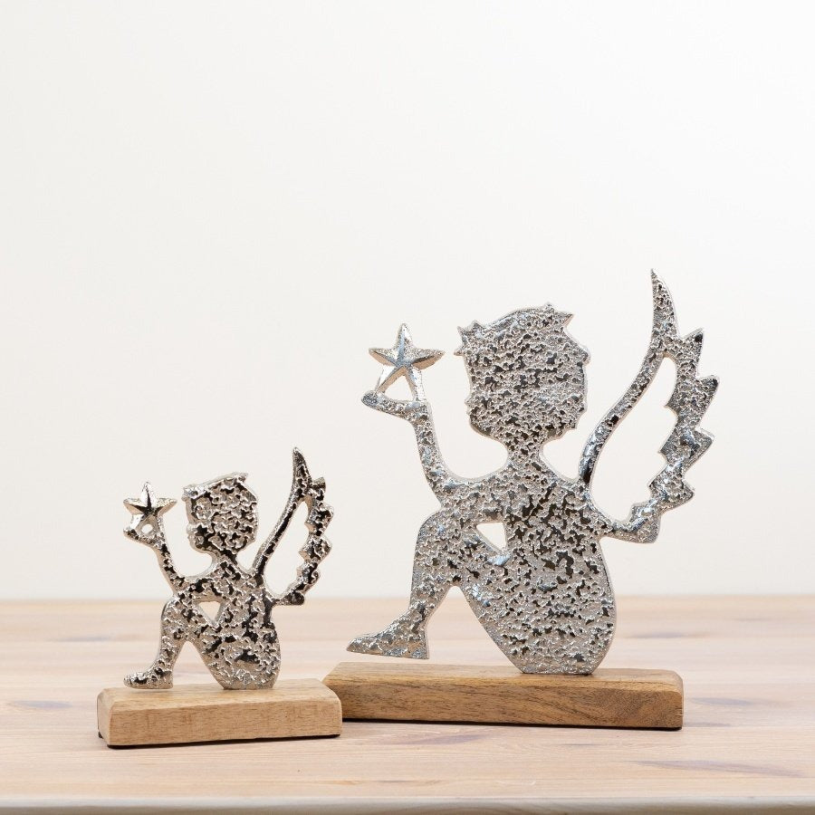 Silver Angel Ornament, 25cm