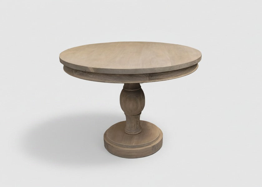 Vintage Solid Base Round Table 100 cm