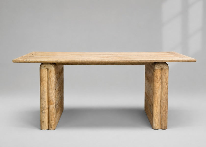 Dewan Wooden Sq. Design Wood Top Dining Table