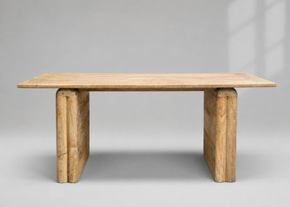 Dewan Wooden Sq. Design Wood Top Dining Table