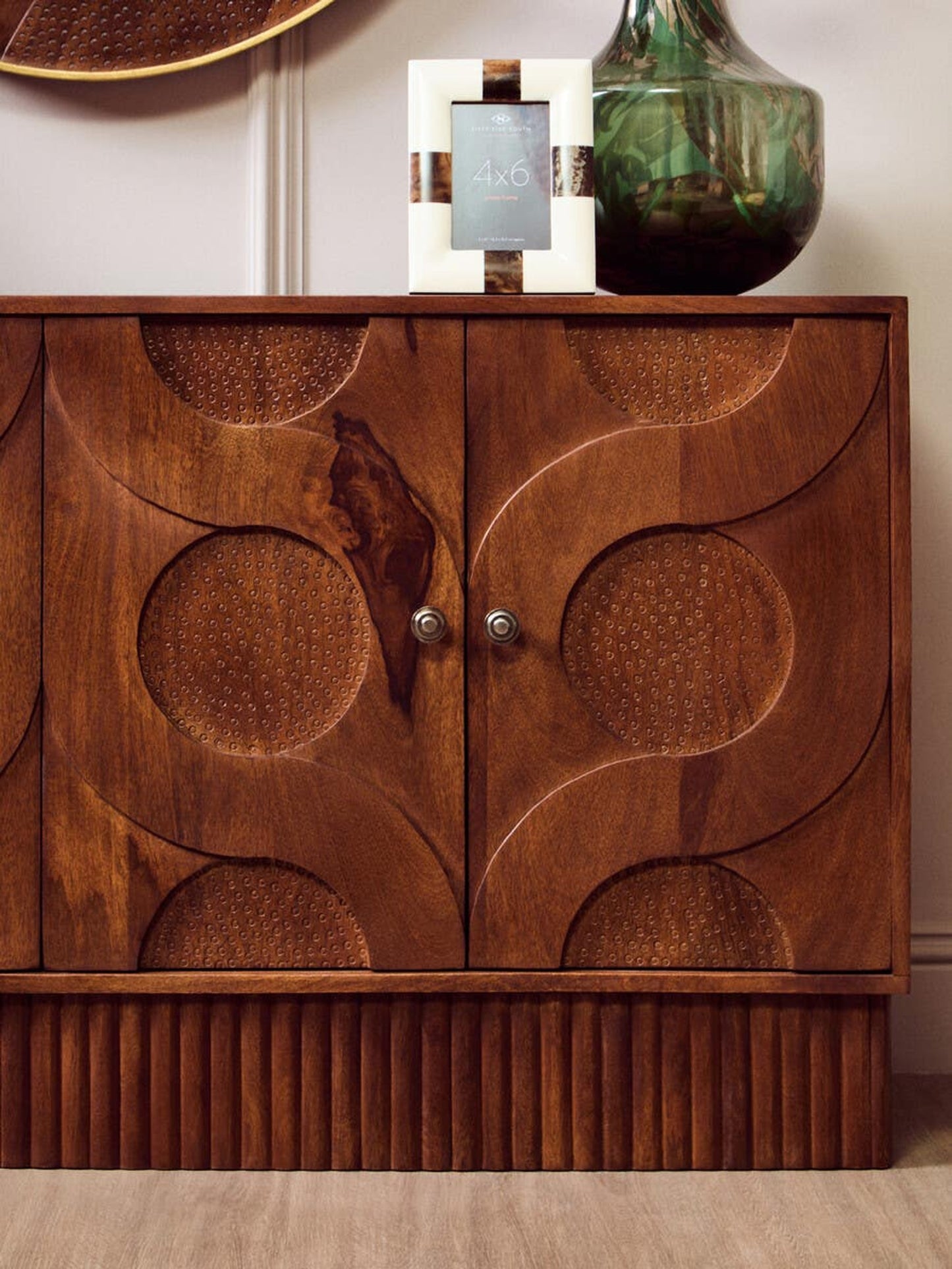 Siva Four Door Hammered Sideboard