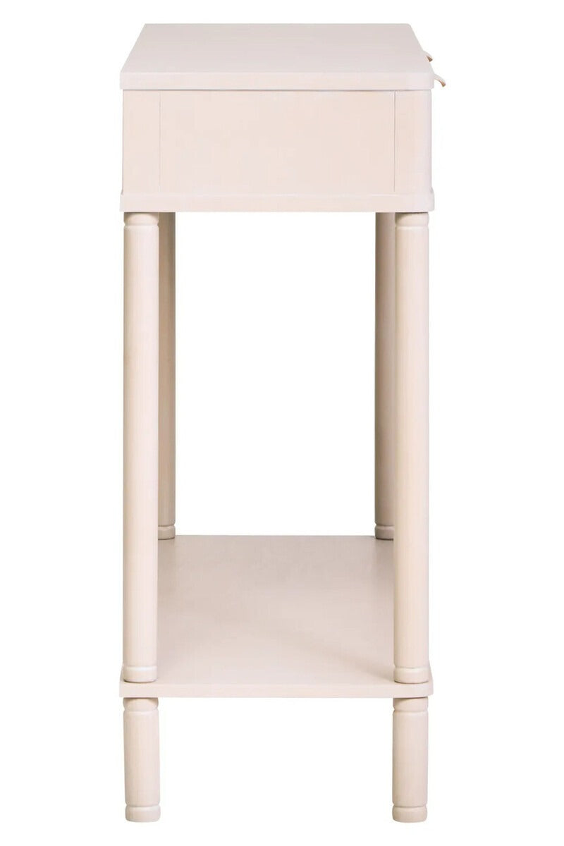 Heritage Two Drawer Reed Detail Taupe Wooden Console Table